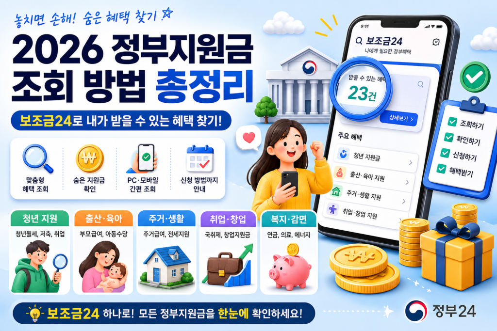 정부지원금 조회 방법